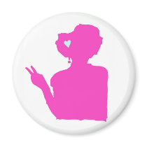 Pink lady magnet
