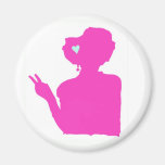 Pink lady magnet