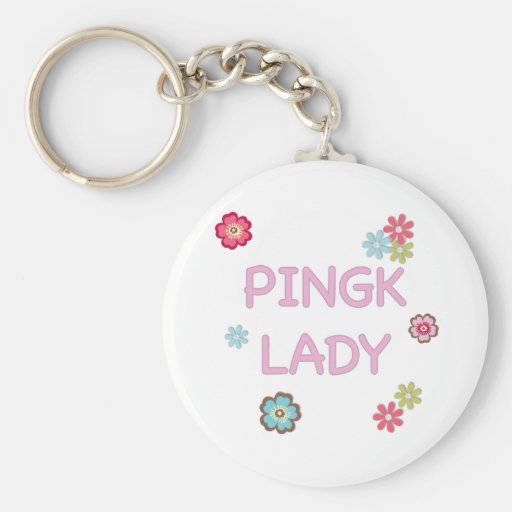 Pink Lady Ping Pong Key Chains