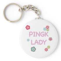 Pink Lady Ping Pong Key Chains