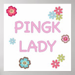 Pink Lady Ping Pong Poster