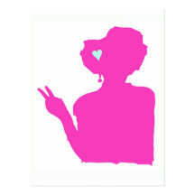 Pink lady postcard