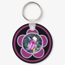 Pink Lady Slipper 2 Key Chain keychains