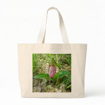 Pink Lady Slipper Wild Orchid Tote Bag