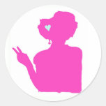 Pink lady sticker