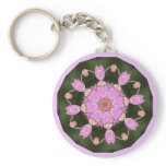 Pink Ladybug Dance Kaleidoscope Abstract Design Keychain