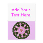 Pink Ladybug Dance Kaleidoscope Abstract Design Postcard