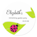 Pink Ladybug Favor Stickers