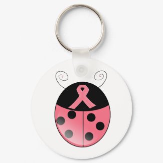 Pink Ladybug Keychain