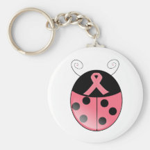 Pink Ladybug Keychains