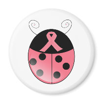 Pink Ladybug magnets