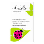 Pink Ladybug, Mommy / Play Date Cards Business Card