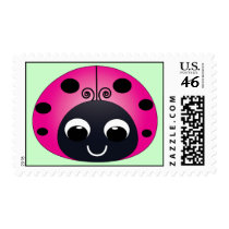 Pink Ladybug Postage stamps