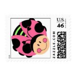 Pink Ladybug postage stamp