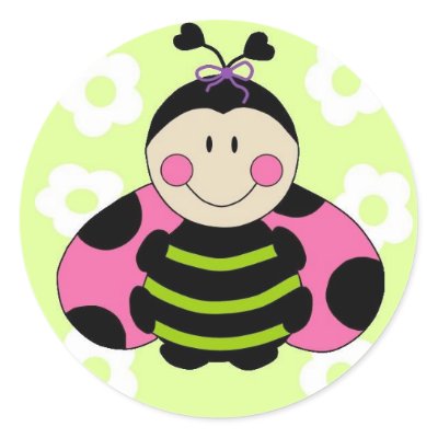 Pink Ladybug Sticker
