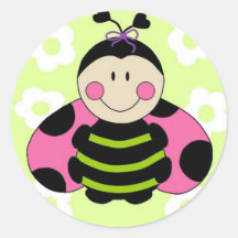 Pink Ladybug Sticker