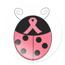 Pink Ladybug stickers