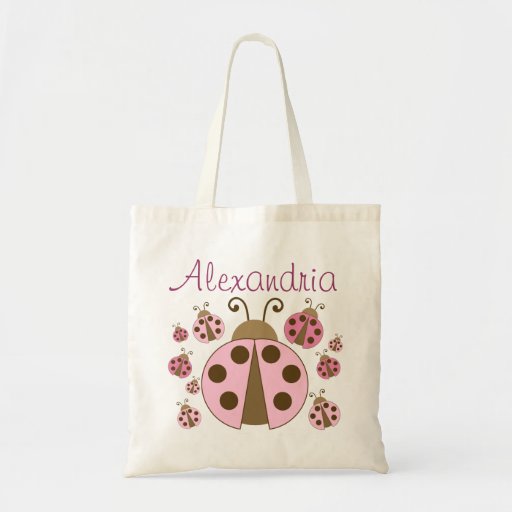 Pink Ladybug Tote Bag