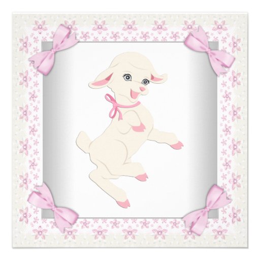 ... baby lamb baby shower invitation this cute pink lamb baby shower