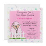 Pink Lamb Shower Invitation