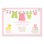 Pink Laundry Baby Shower Invitation