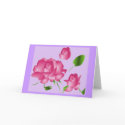 "Pink Lavender Rose Bereavement Thank You" Card by Yve_13 "Pink Lavender Rose Bereavement Thank You" Card
