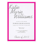 Pink Layered Graduation Invitation invitations
