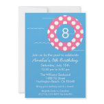 Pink Lazy Days Birthday Pool Party invitations