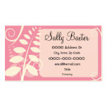 Pink Leaf Business Card Template