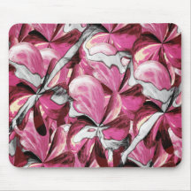 Pink Leaf Mouse Mat