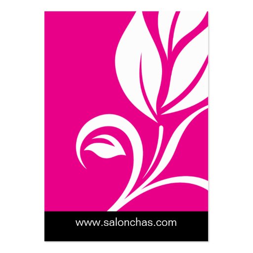 Pink Leaf Salon Spa Gift Card Certificate Business Card Template (front side)