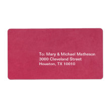 Pink Leather Look Shipping Label