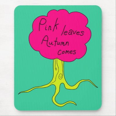 Pink leaves, Autumn comes Mouse Mats by boldhumor