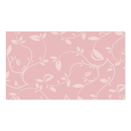Pink Leaves - Business Business Card (back side)