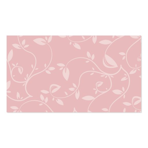 Pink Leaves - Business Business Card Templates (back side)