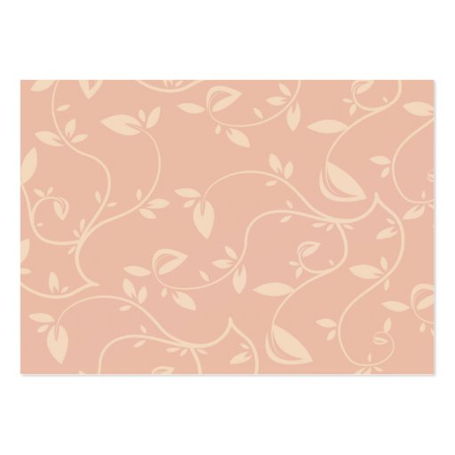 Pink Leaves - Chubby Business Card Template (back side)