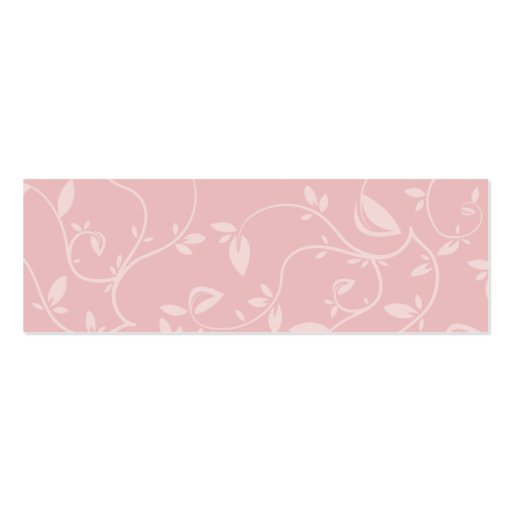 Pink Leaves - Skinny Business Cards (back side)