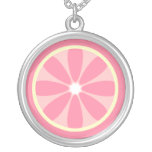 Pink Lemon Slice Necklace