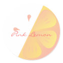 Pink Lemon Slice stickers