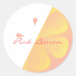 Pink Lemon Slice Sticker