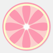 Pink Lemon Slice Sticker
