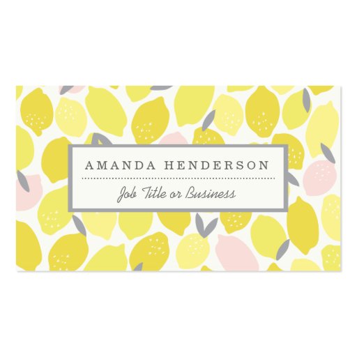 Pink Lemonade Business Cards (front side)
