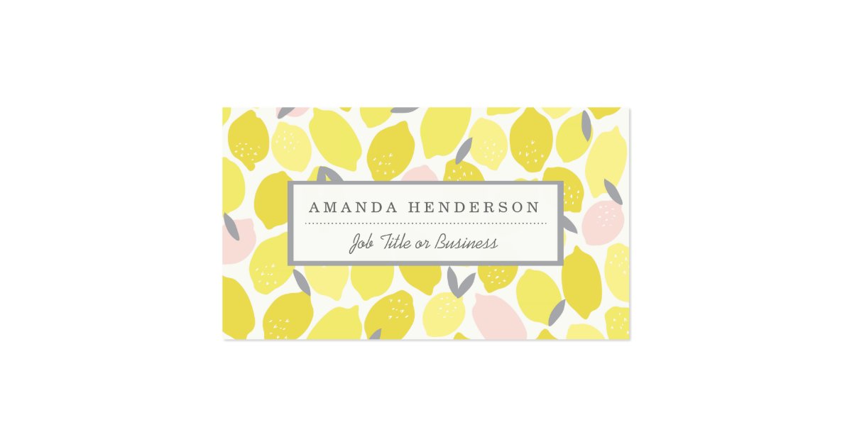 Pink Lemonade Business Cards Zazzle