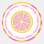 Pink Lemonade Favor Tags, Stickers, Seals