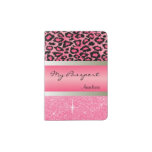 Pink Leopard and Glittery Print Passport Holder