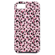 Girly Pink Leopard Animal Pattern iPhone Case