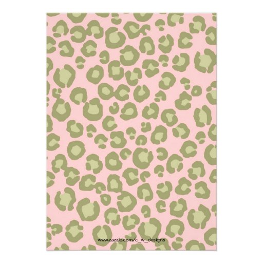Pink Leopard Baby Shower Invitation