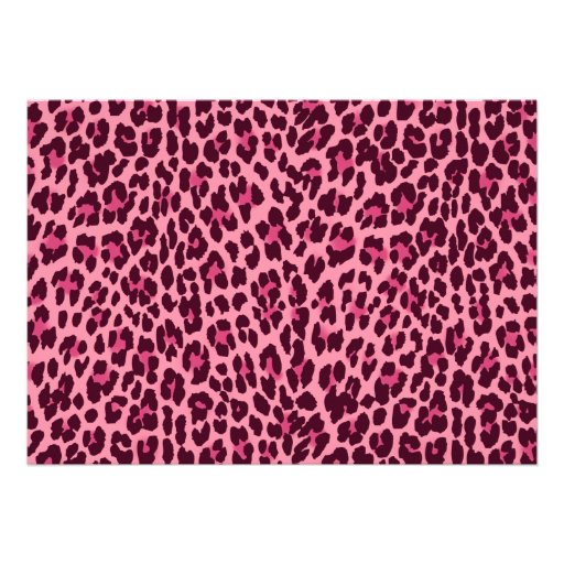 Pink Leopard Baby Shower Invitation