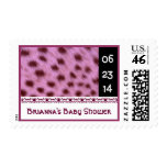 Pink Leopard Baby Shower Stamp