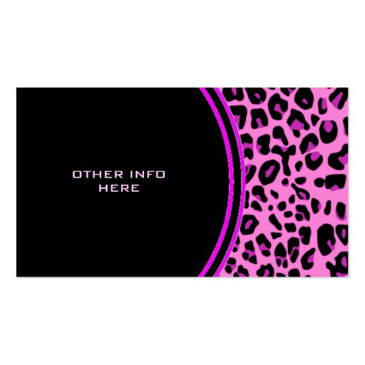 Pink Leopard Business Card (back side)